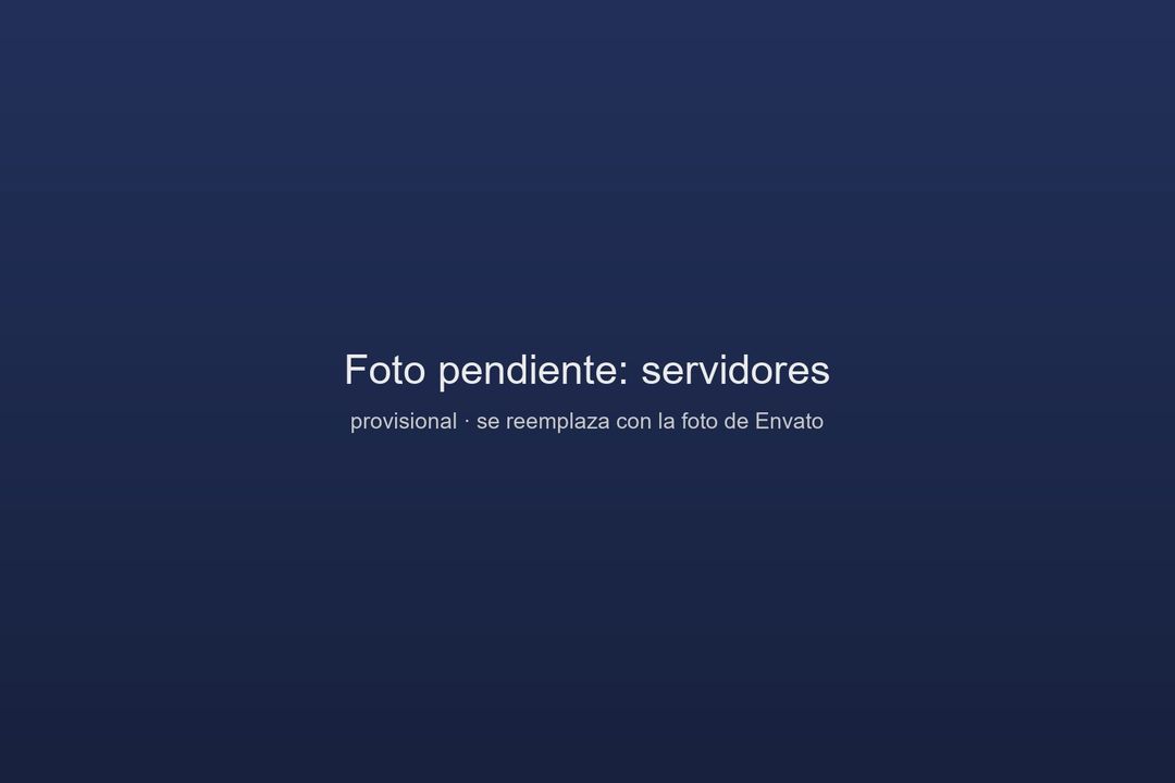 Pasillo de servidores en un centro de datos